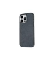 Apple iPhone 15 Pro Max Uyumlu Kılıf Zore Mikro Fiber Mimoza Kapak (Siyah)
