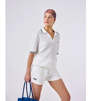 Ellesse 6SF5005-OF Kadın Polo Yaka Tişört - Kırık Beyaz