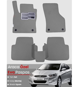 HYUNDAİ ACCENT BLUE (2011-2018) Uyumlu EVA Paspas Tam Set–Araca Özel,Kolay Montaj
