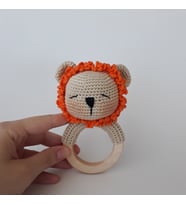 Amigurumi Organik Örgü Diş Kaşıyıcılı Çıngırak (Standart)