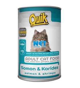 Quik Kedi 415 gr Somon-Karides Konserve Skt:08/2028