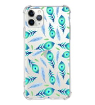 PrintiFy Apple iPhone 11 Pro Max Uyumlu Nazar Boncuğu 3 Baskılı Şeffaf Köşe Korumalı Antişok Kılıf