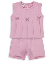 Civil Baby Kurdelalı Şortlu 6-18 Ay Takım - Pembe