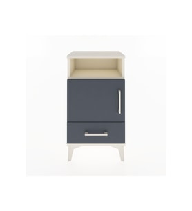 Arges Komodin 3 Raflı Tek Kapaklı 44x30x80 Aytaşı-Antrasit