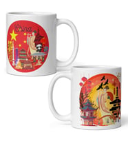 Çin Kupa Bardak 2 Adet Seyahat Hatıra Chinese Mug (Karışık)
