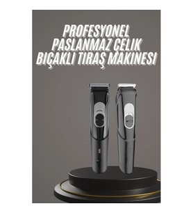 Mey İthalat® Pro Şarjlı Saç Sakal Tıraş Makinesi Ense Kesme Makinesi Lazer Öncesi Kısaltma