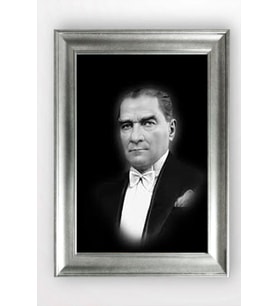 Gümüş Çerçeveli Atatürk Tablo cv1389