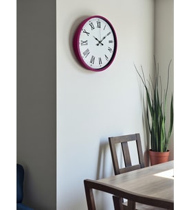 36 Cm Pembe Roma Rakamlı Duvar Saati (Standart)