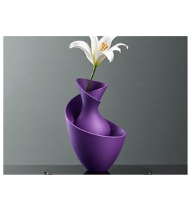 Alvera Bold Vazo – 3D Baskı Akışkan Formlu Dekoratif Vazo-Mor