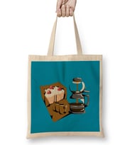 Funny coffee drinKs Art lover Gift Quote - Vintage Retro Rainbow Style Bez Çanta Uzun Saplı