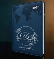 BK Gift Kişiye Özel İsimli Termo Sert Kapak 2026 Lacivert Ajanda -7, Öğretmenler Günü Hediyesi, Yeni İş Hediyesi