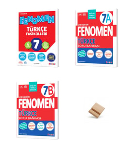 Fenomen 7. Sınıf Maarif Türkçe Fasikül 7A ve 7B 3lü Set Soru Bankası + Telefon Standı
