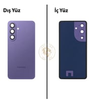 Samsung Galaxy S26 Plus Mor Renk Lensli Arka Kapak Arka Cam Batarya Kapağı Pil Kapağı Lazer Kesim Back Cover Galaxy S26 Plus Uyumlu