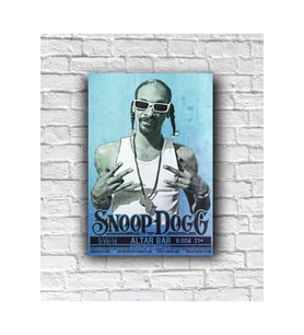 Snoop Dogg Poster duvar süsü dekor Kapı Süsü Konsept Dekor Ahşap Tablo (19x28 cm)