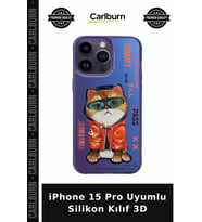 iPhone 15 Pro Uyumlu Silikon Kılıf 3D Mobil Aksesuar Stil Sahibi