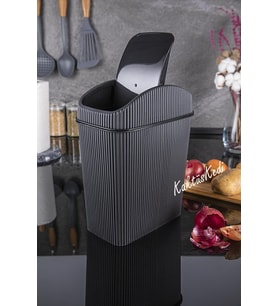 Şık 6 LT Çok Amaçlı Çöp Kutusu, Mutfak, Banyo, Ofis İçin, Siyah
