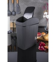 Şık 6 LT Çok Amaçlı Çöp Kutusu, Mutfak, Banyo, Ofis İçin, Siyah