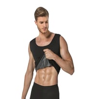 #TermalAtlet Terleten Zayıflatıcı Korseli Neopren Spor Şekillendirici Siyah Erkek Termal Sauna Atlet