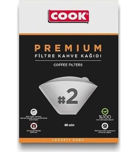 Cook Premium Filtre Kahve Kağıdı (Ebat 2) 80 Adet