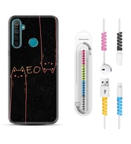 Realme 5i 5 Pro 6i 7 Pro 8 Kılıf Kablo Koruma Spiral Silikon Meow 1657