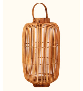 Koza Home Meander El Yapımı Dekoratif Rattan Mumluk 28x50x70 8937 (Natural)