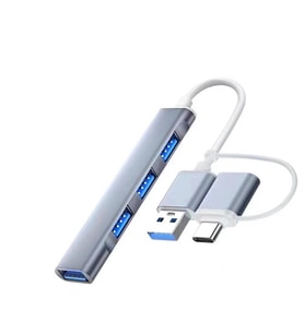ALLY A-806 4in1 Type-C + USB Girişli USB 3.0 Çoğaltıcı Hub Adaptör Çevirici-( - SSSSSS7668-7