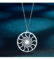 925 Ayar Gümüş  Spiral Güneş Kolye