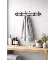 Banyo Askısı Portmanto Vestiyer Duvar Askısı Siyah