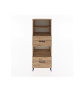 Hyperion Dolap 3 Raflı 2 Çekmeceli 60x44x163 Çam-Çam