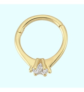 Altın Halka Piercing Tektaş 14 Ayar 