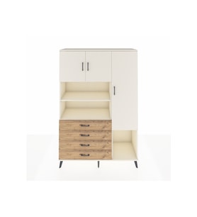 Hyperion Dolap 8 Raflı 4 Çekmeceli 3 Kapaklı 132x44x195 Aytaşı-Aytaşı/Çam