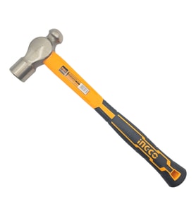 Ingco HBPH88032 32oz/900gr Endüstriyel Fiberglas Saplı Bilyeli Çekiç/Bombe Başlı Çekiç (Sarı)