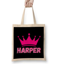 Harper -Name personalized Custom - vintage Retro Rainbow Style Design Gift Baby-Gift For Her Bez Çanta Uzun Saplı
