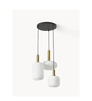 RUSTİK  ÜÇLÜ BAL CAMLI AVİZE  KASA  40CM  ESKİTME