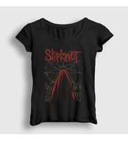 Presmono Kadın Siyah Nashville Slipknot T-Shirt 112961tt