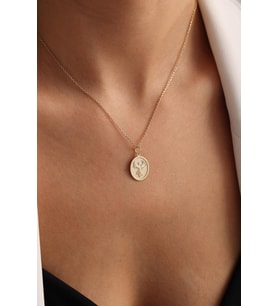 Kişiye Özel Oval Çerçeve Detaylı Anka Kuşu Model Kolye 925K Gümüş (Gold)
