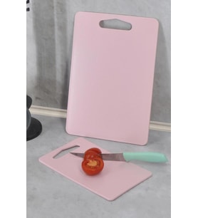 Kesme Tahtası Plastik 2'li Pembe