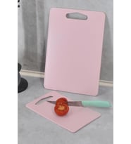 Kesme Tahtası Plastik 2'li Pembe
