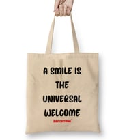 Smile emoji Quotes Funny Happy Face Love Gift Bez Çanta Uzun Saplı