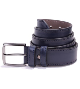 Dagoster DMK26-354 Lacivert 4 cm Suni Deri Erkek Kemer