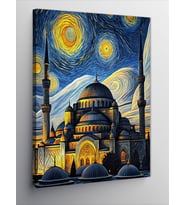 Kanvas Tablo Van Gogh Tarzı Cami
