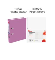 1 Adet Tigra Dar Klasör 1 Adet Noki 100'lü Poşet Dosya Ofis Seti