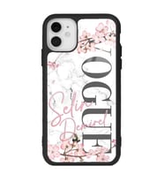 iPhone 11 Uyumlu Mermerli Sakura Vogue Tasarımlı Glossy Telefon Kılıfı