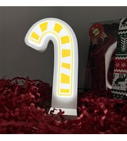 Baston Yılbaşı Masaüstü Led Lamba/gece Lambası/usb’li Ve Uv Baskılı (leon—led Ile Neon Görünüm 9*14 cm