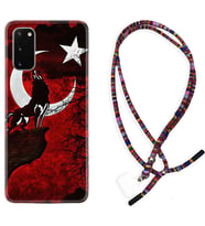 Samsung A02S A03S A10 A12 A13 A21S A22 Kılıf Boyun Asklı Rasta Silikon Wolf and Moon 2 1381