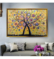 Altın Çerçeveli dekoratif tablo a663 (Gold)