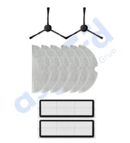 Xiaomi 1C,2C,Mop 2 Uyumlu 2 Yan Fırça 2 Filtre 6 Mop PKT-iasgf0000090