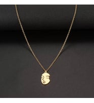 Kişiye Özel 925 Ayar Gümüş Silüet Kolye (Gold)