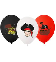 Korsan Teması Latex Balon 6 Adet