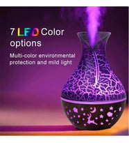 Fioplus FP-HDR09 Vazo Görünümlü Ahşap Humidifier Hava Nemlendirici Aromaterapi 7 Farkli Led Light